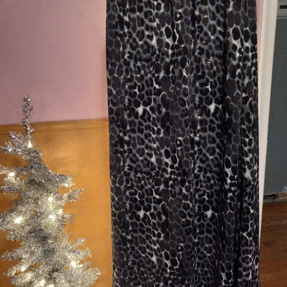 Express sheer leopard print maxi skirt size XS